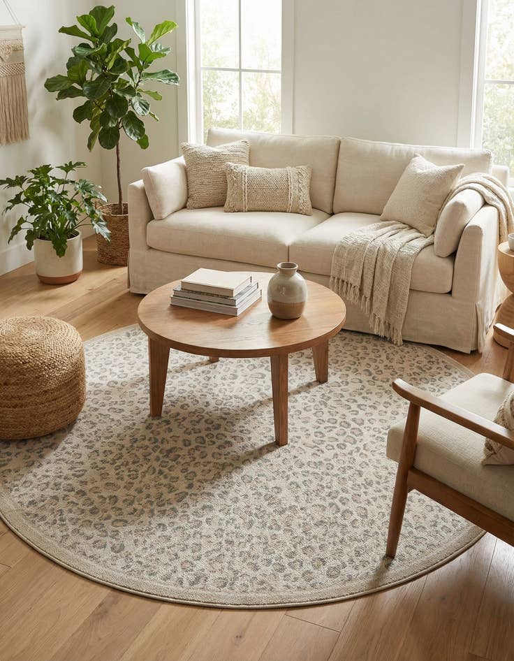 Detail image of 7' 10 x 7' 10 Safari Round Rug