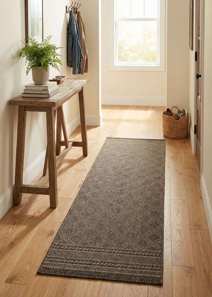 2' x 6' 1 Easy-Clean Trellis Indoor / Outdoor Runner Rug