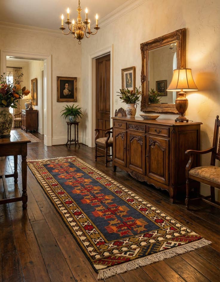 Detail image of 1' 9 x 4' 4 Balouch Wool Runner Rug