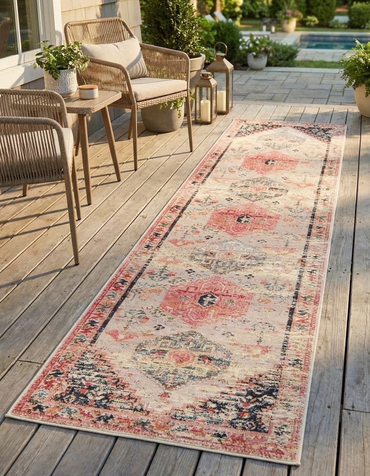 2' 7 x 10' Easy-Clean Traditional Indoor / Ou...