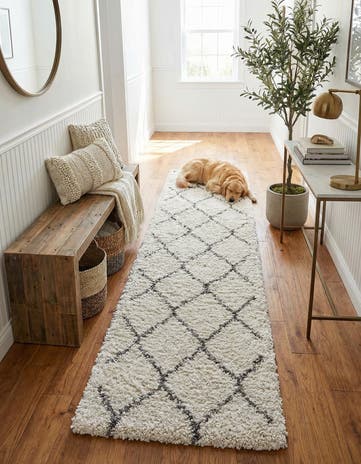 2' 7 x 10' Moroccan Shag Runner Rug