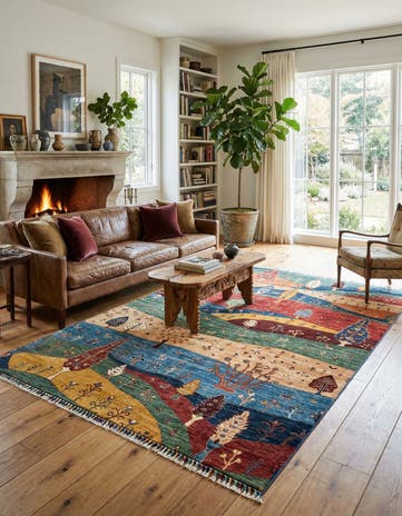 5' 6 x 8' Rubin Wool Rug