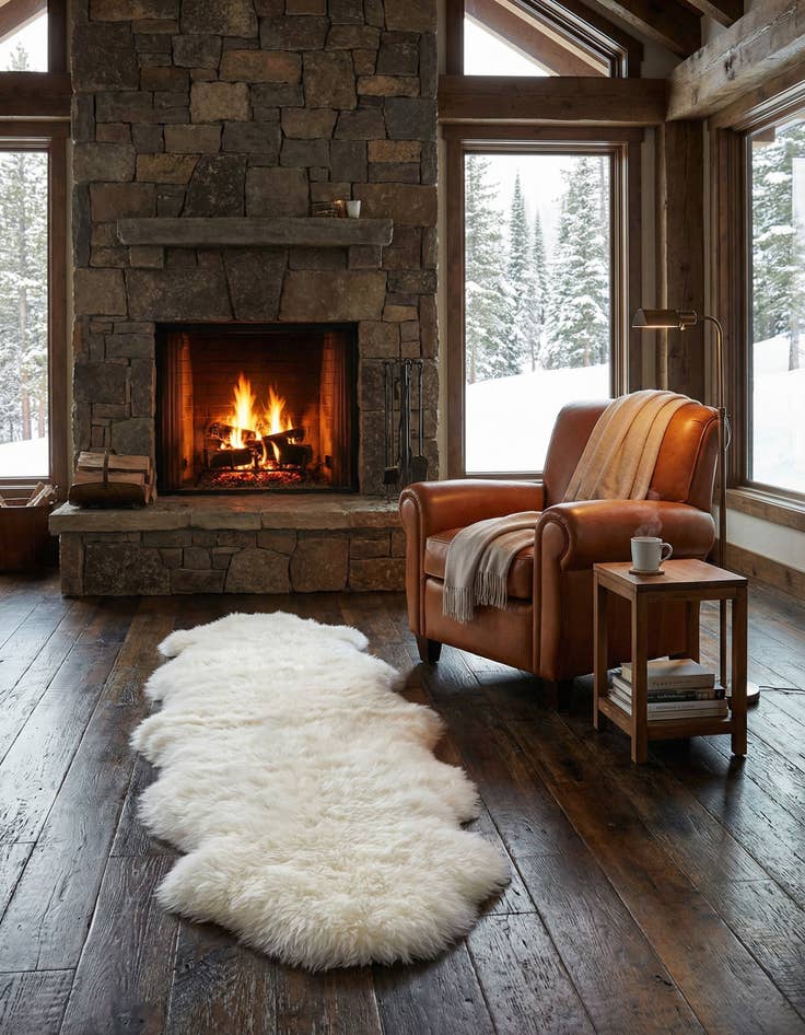 Detail image of  2' x 4' Sheepskin Runner Rug