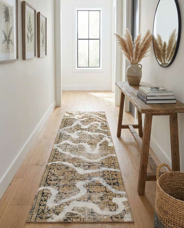 2' 5 x 9' 3 Hand Knotted Ultra Vintage Persian Wool Runner Rug