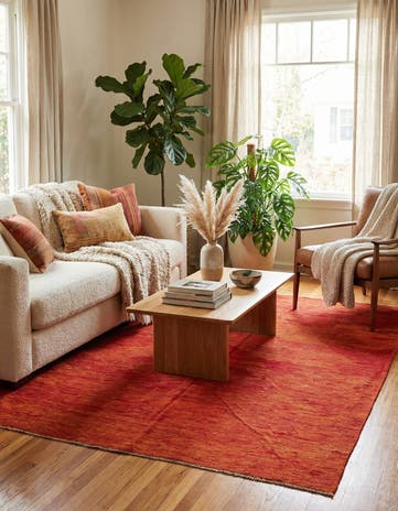 6' 5 x 9' 8 Hand Woven Kilim Modern Wool Rug