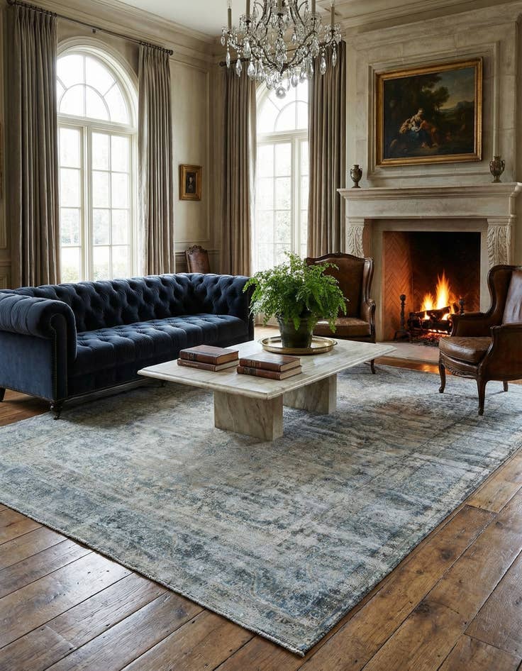 Detail image of 9' 6 x 12' 6 Vintage Royal Wool Rug