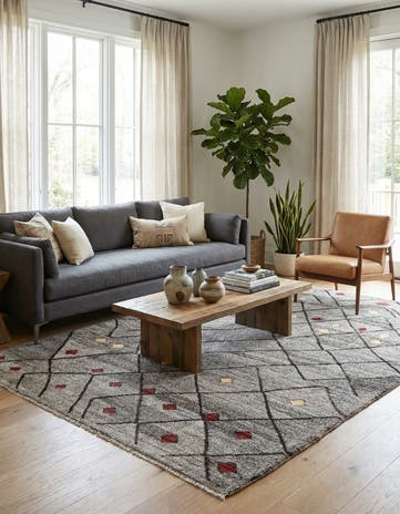 7' 4 x 9' 7 Hand Woven Kilim Modern Wool Rug