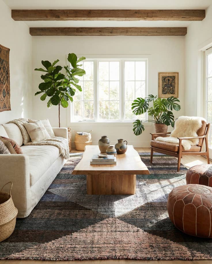 Detail image of 8' x 10' 4 Hand Knotted Moroccan Wool Rug