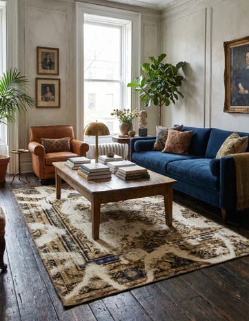 3' 5 x 5' Hand Knotted Ultra Vintage Persian Wool Rug