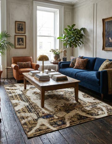 3' 5 x 5' Hand Knotted Ultra Vintage Persian Wool Rug