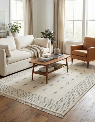 4' 11 x 6' 8 Hand Knotted Darya Wool Rug