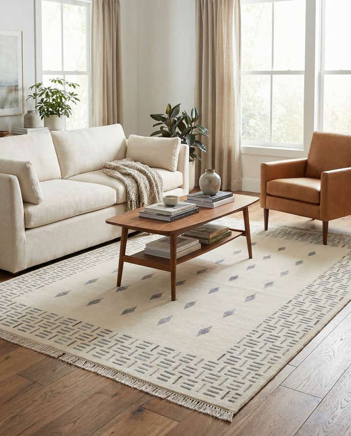 4' 11 x 6' 8 Hand Knotted Darya Wool Rug