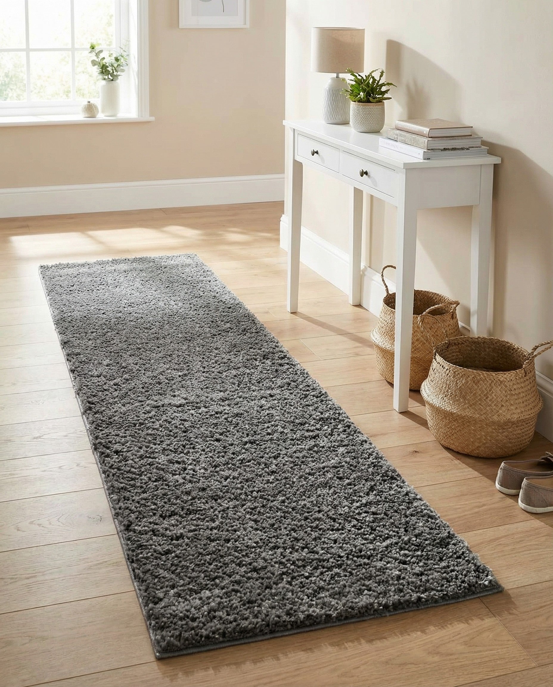  2' x 6' 7 Soft Solid Shag Runner Rug