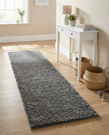  2' x 6' 7 Soft Solid Shag Runner Rug
