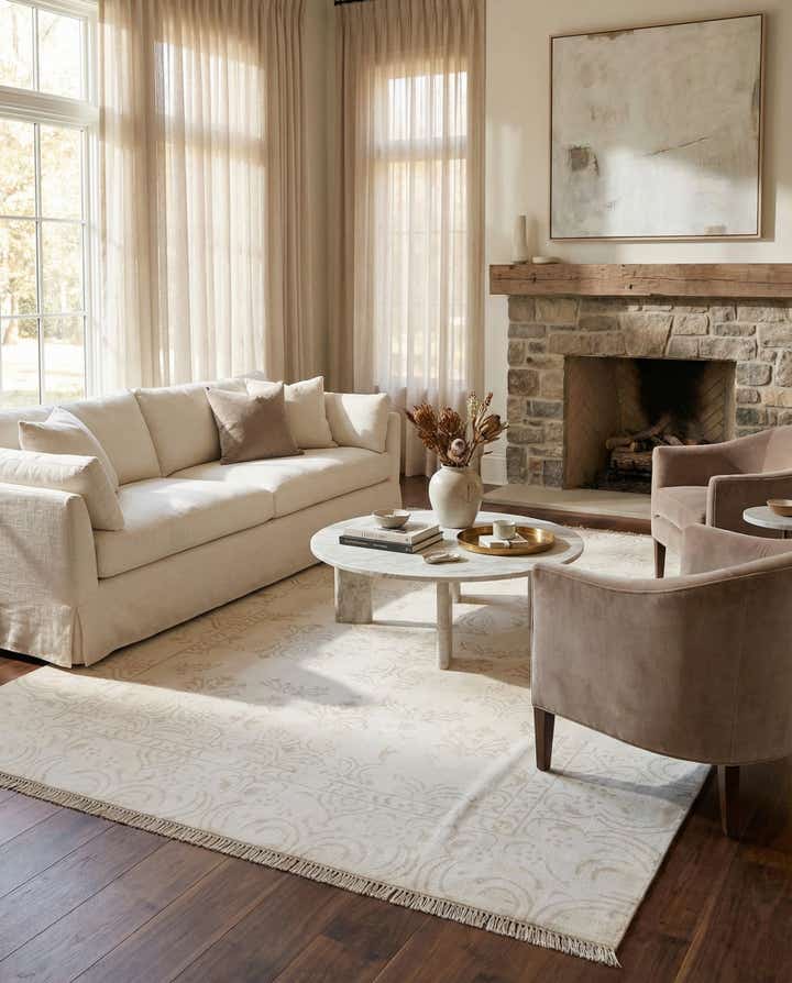 6' 7 x 9' 9 Hand Knotted Darya Wool Rug