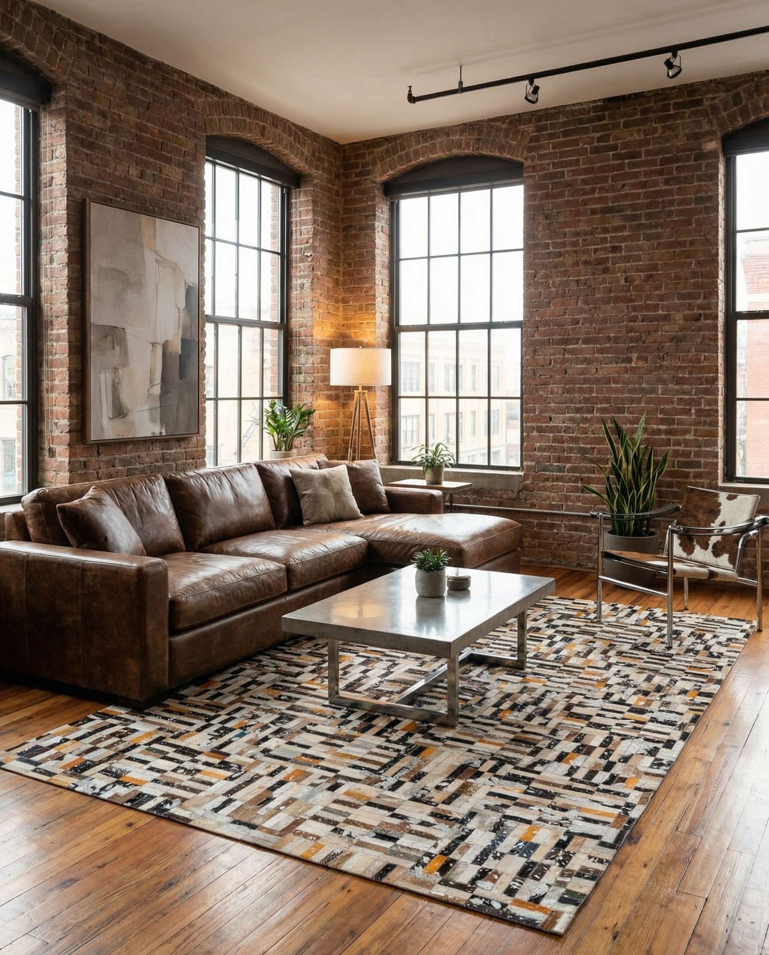 5' 2 x 8' 2 Cowhide - Patchwork Rug