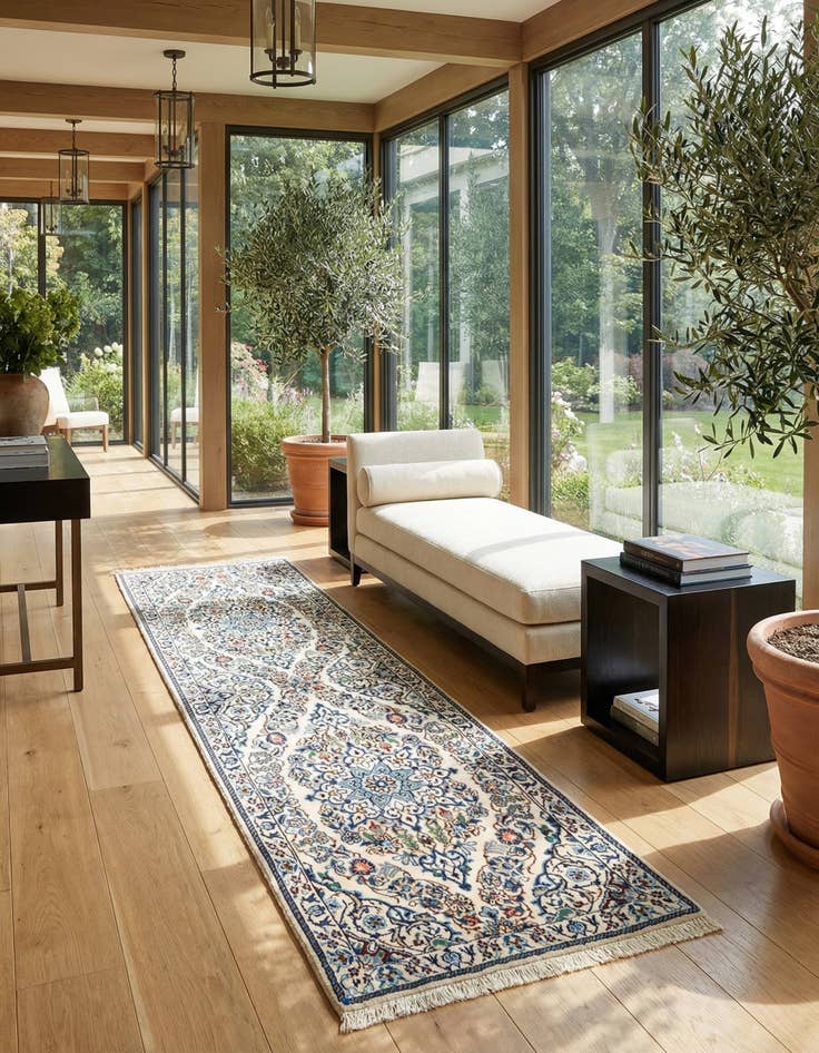 Detail image of 1' 7 x 5' 4  Hand Knotted Nain Rug