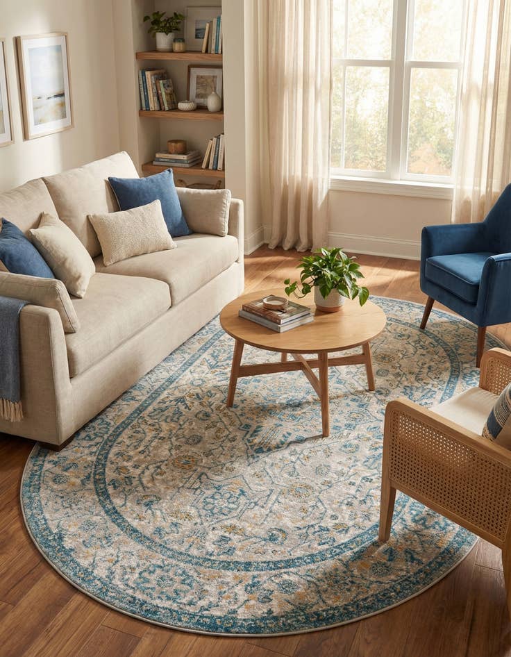 Detail image of  5' 3 x 8' Lola Oval Rug