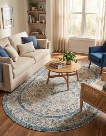 Light Gray Lola Oval Rug