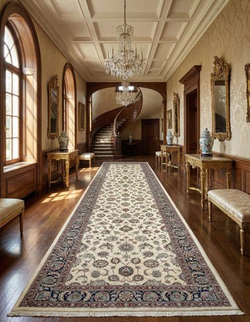 6' 10 x 20' 1 Hand Knotted Isfahan Persian Runner Rug