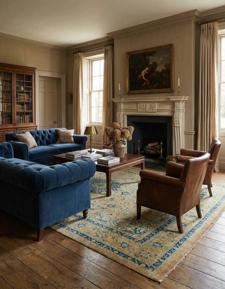 Detail image of  9' 8 x 13' 5  Hand Knotted Farahan Persian Wool Rug