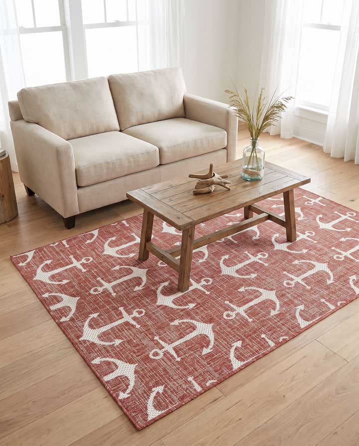 4' x 6' Easy-Clean Coastal Indoor / Outdoor Rug