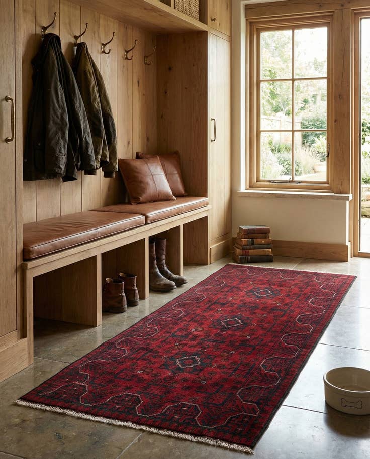 Detail image of 2' 8 x 6' Hand Knotted Khal Mohammadi Wool Runner Rug