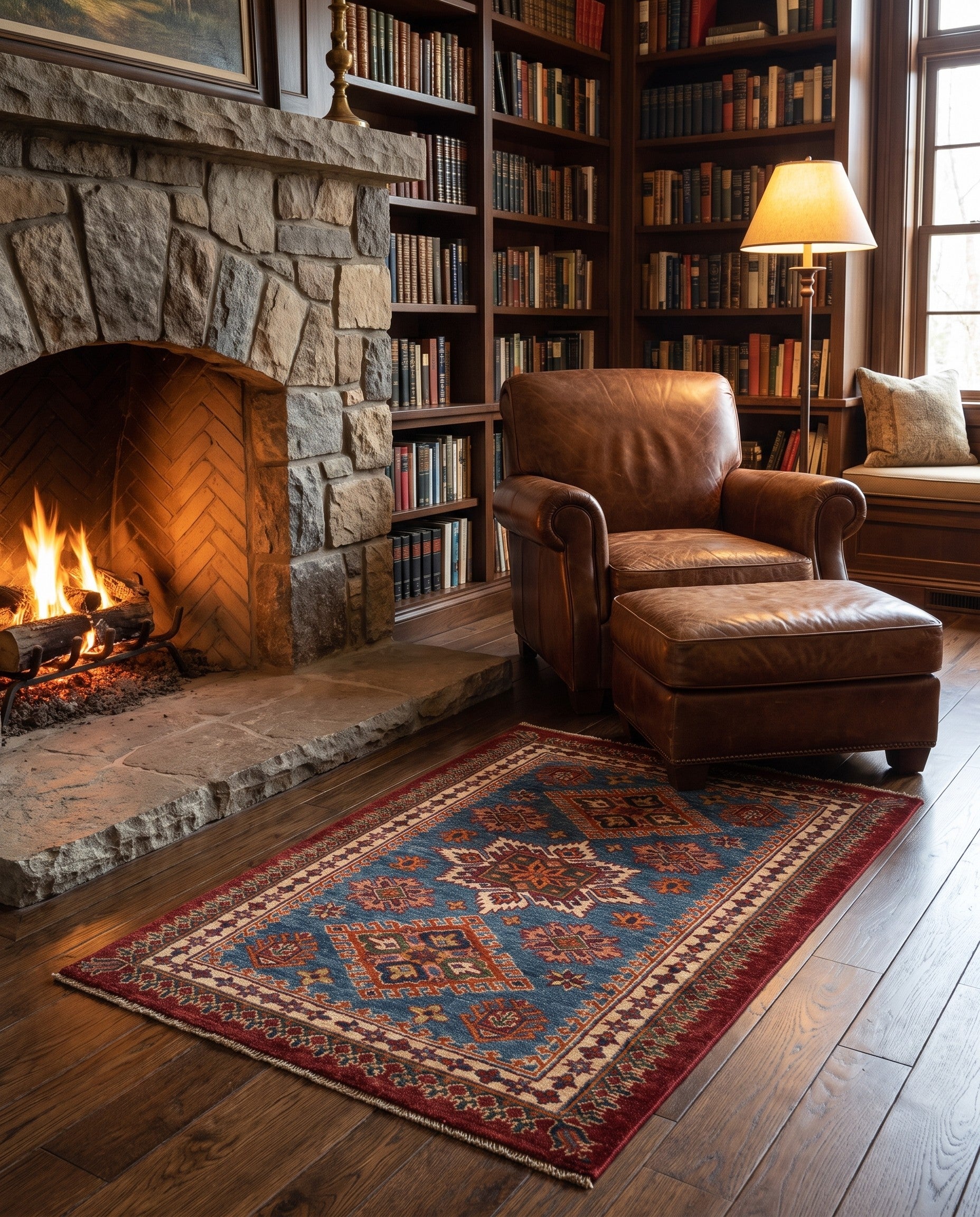 2' 10 x 4' 3 Hand Knotted Kazak Rug