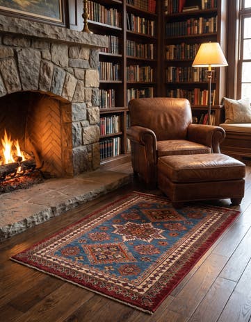 2' 10 x 4' 3 Hand Knotted Kazak Rug