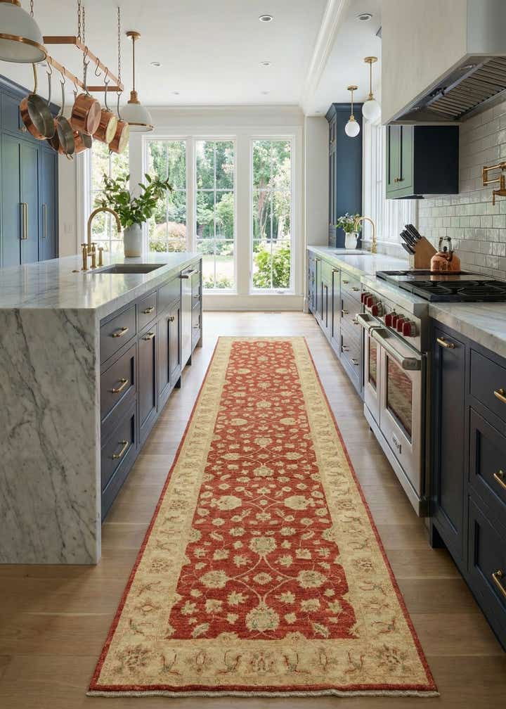 4' x 15' 10 Hand Knotted Peshawar Ziegler Wool Runner Rug