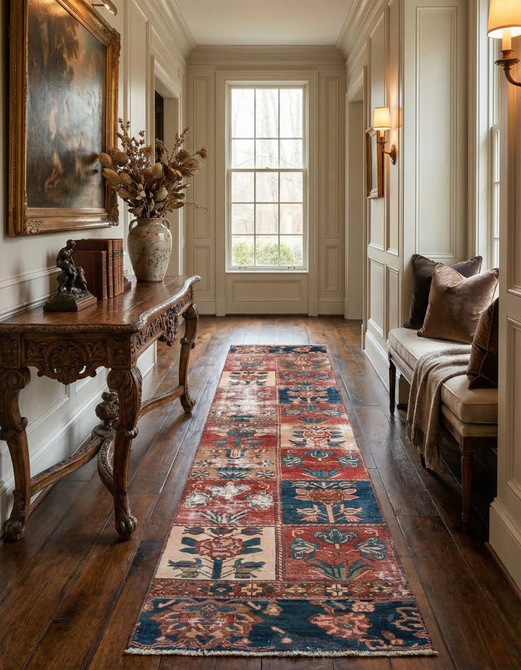 Detail image of 2' 8 x 12' Hand Knotted Ultra Vintage Persian Wool Runner Rug