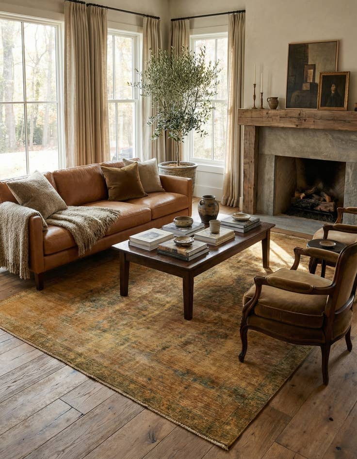 Detail image of 7' 1 x 10' 8  Hand Knotted Ultra Vintage Persian Wool Rug