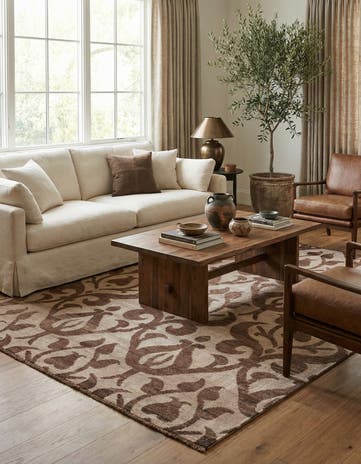 7' 9 x 9' 9 Hand Knotted Luna Wool Rug