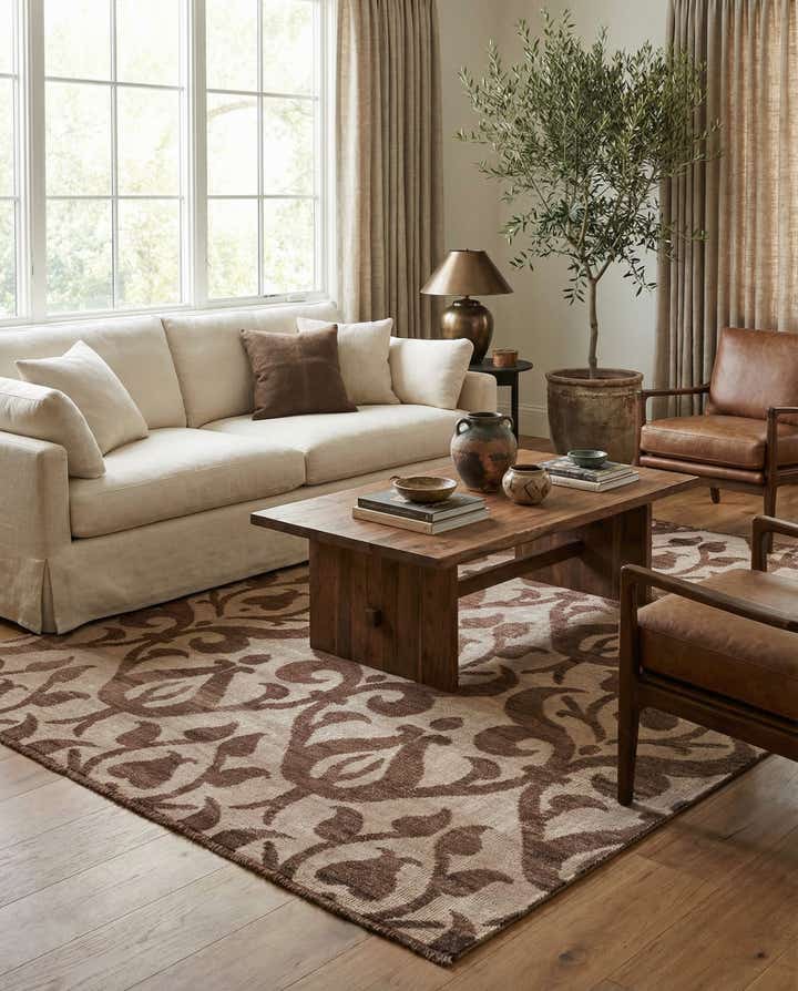 7' 9 x 9' 9 Hand Knotted Luna Wool Rug