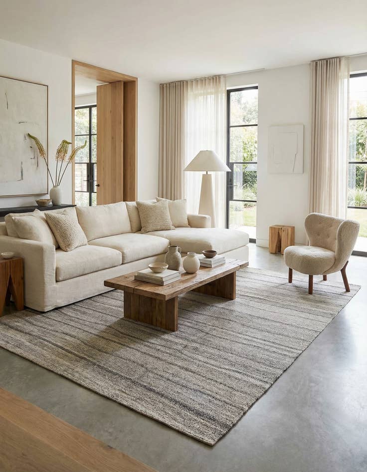 Detail image of 8' 8 x 10'  Hand Woven Kilim Modern Wool Rug