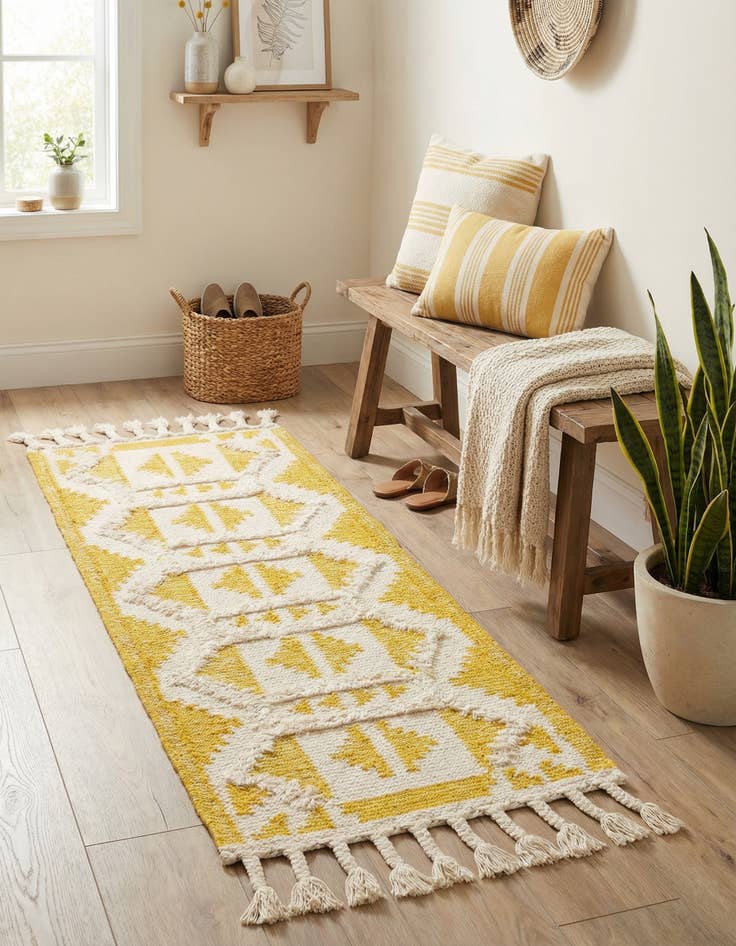 Detail image of  2' 2 x 6' 1  Hand Woven Arizona Wool Runner Rug