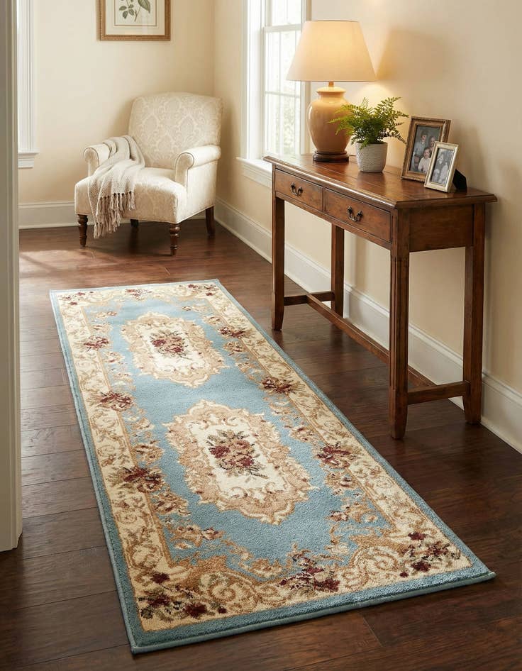 Detail image of 2' x 5' 3 Classic Aubusson Runner Rug