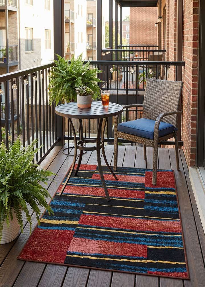 2' x 3' Easy-Clean Modern Indoor / Outdoor Rug