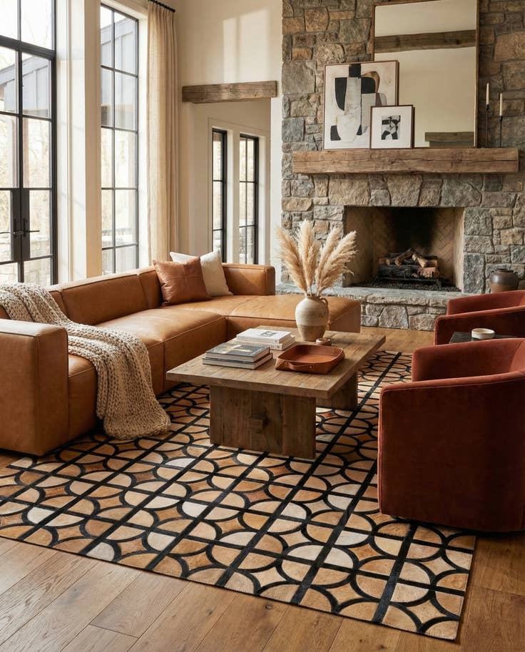 Detail image of 5' x 7' 10 Cowhide Rug