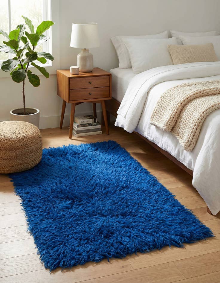 Detail image of  2' 5 x 4' 6  Hand Knotted Moroccan Wool Rug