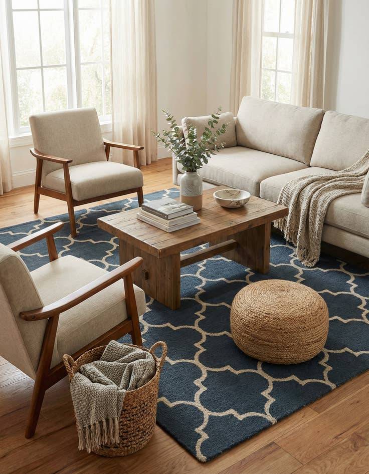 Detail image of 5' x 8' Luna Wool Rug