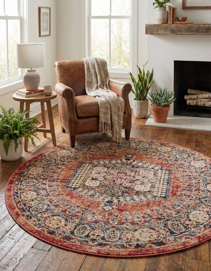 Detail image of 4' x 4' Arcadia Round Rug