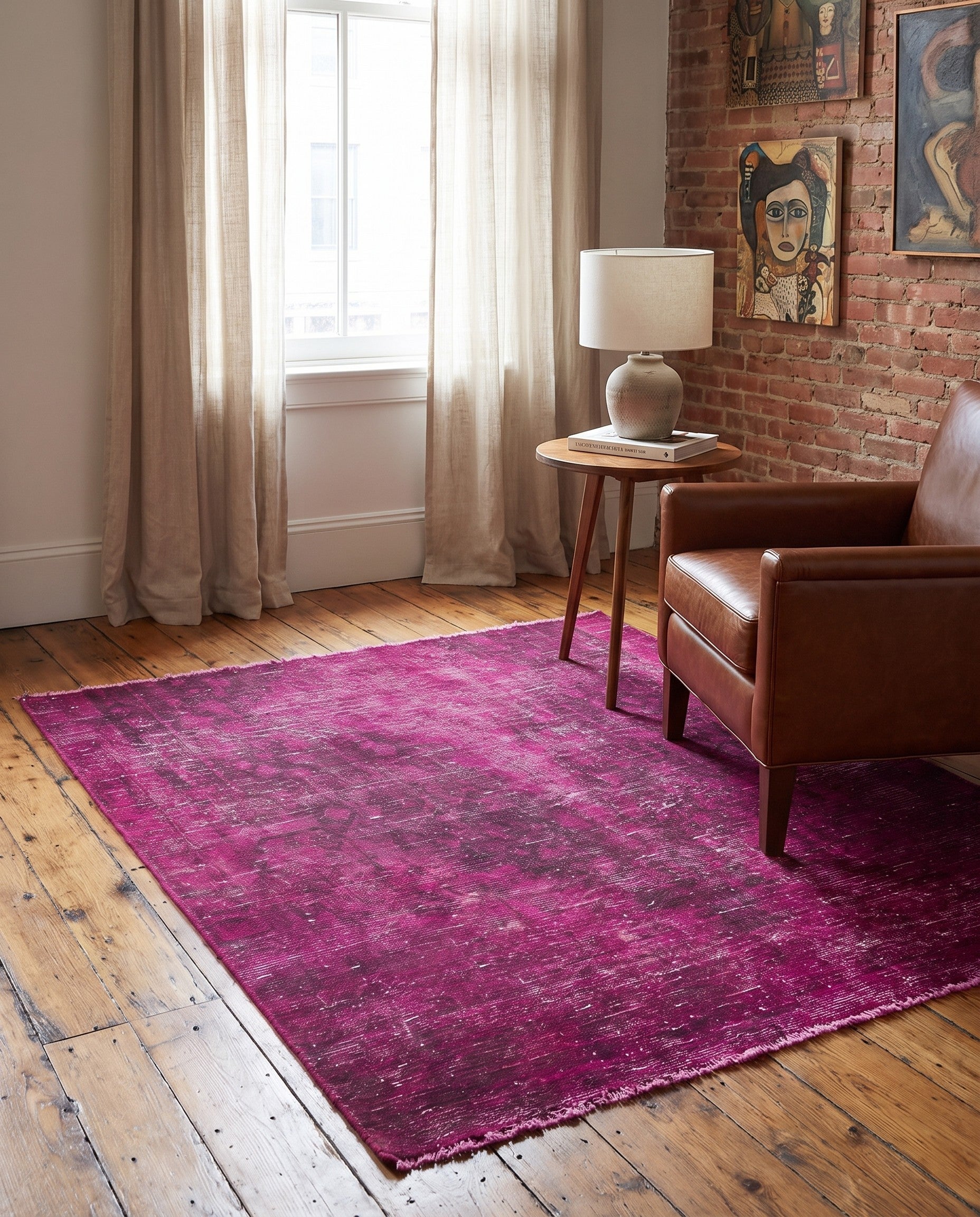5' 1 x 6' Hand Knotted Ultra Vintage Persian Wool Rug