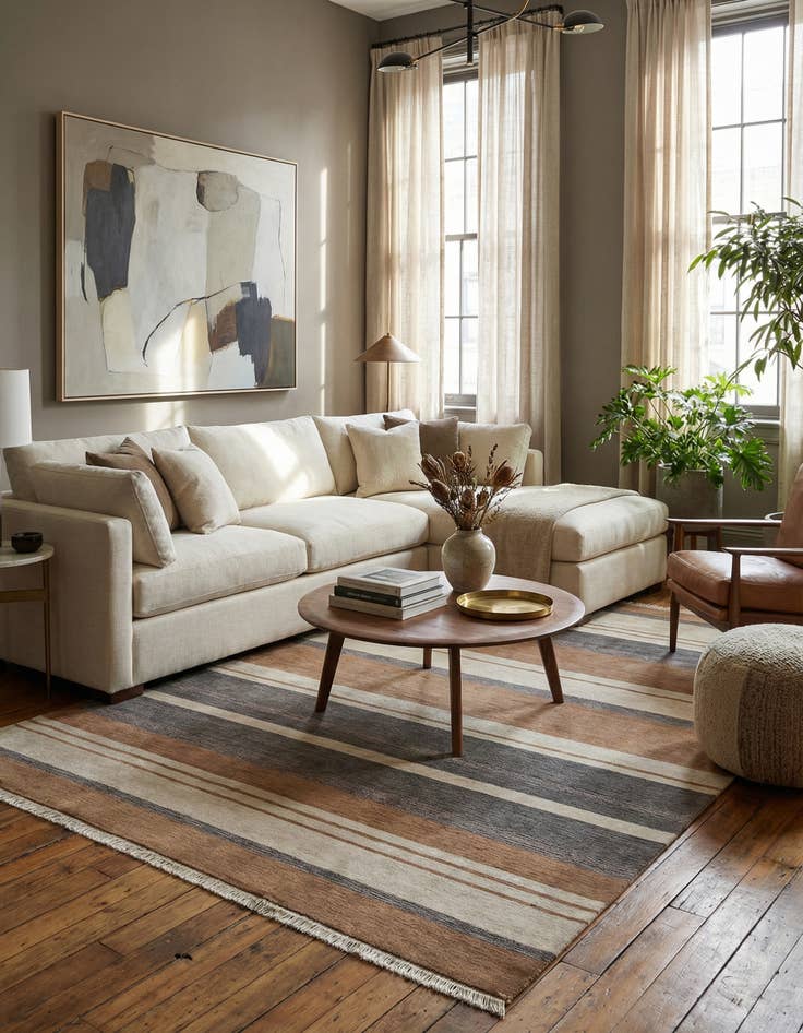 Detail image of 6' 7 x 9' 9  Hand Knotted Darya Wool Rug