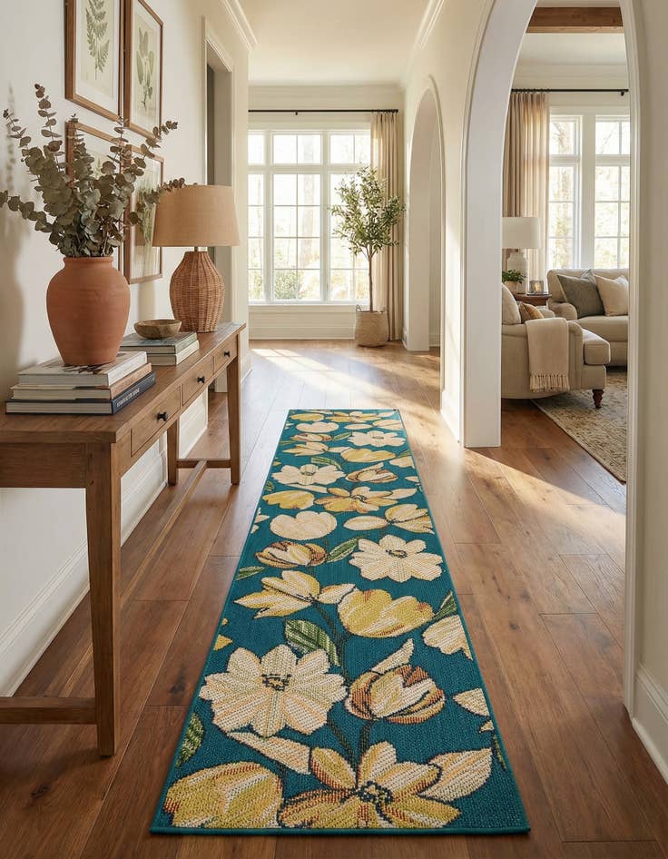 Detail image of  2' 7 x 12'  Washable Baja Indoor / Outdoor Runner Rug