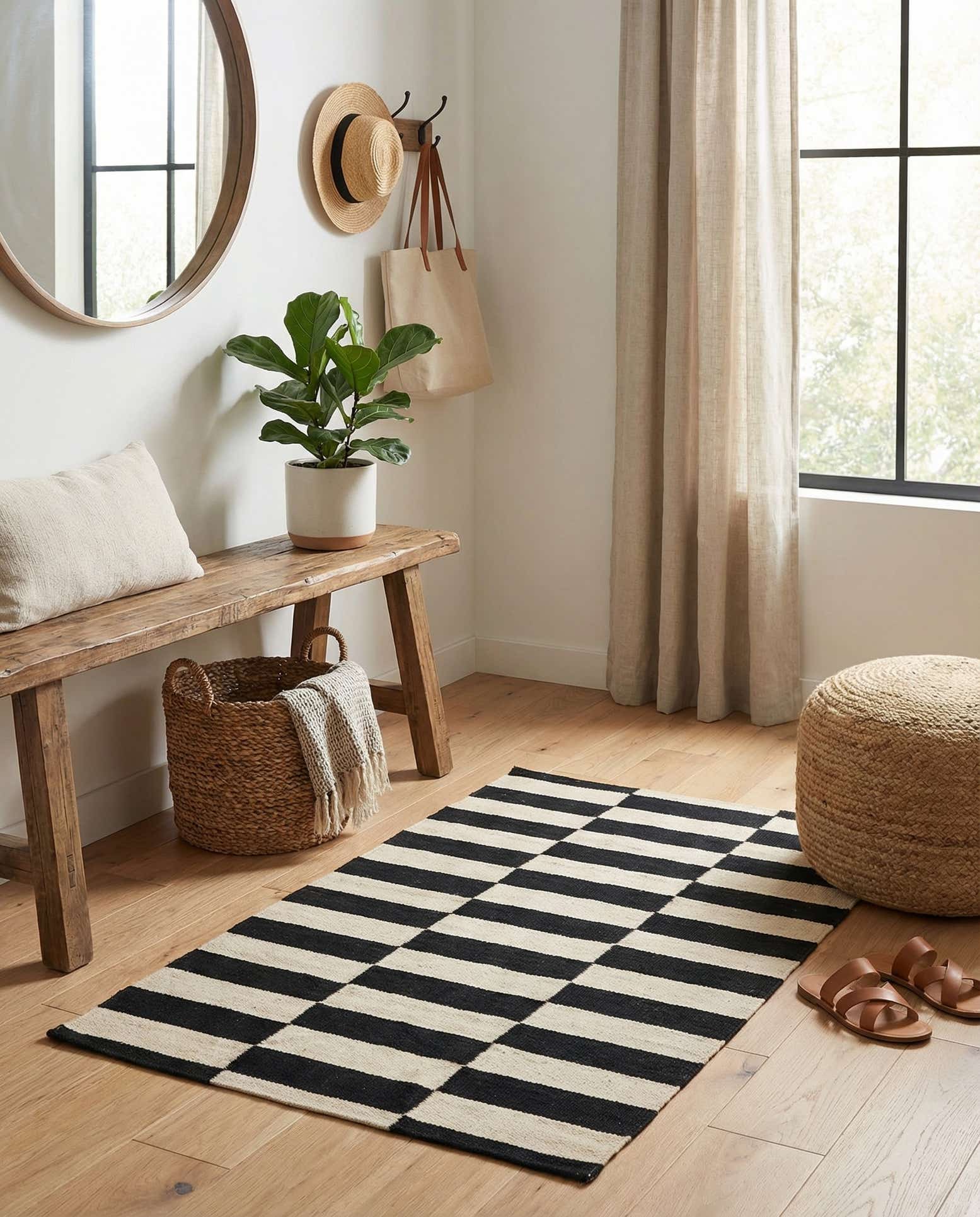 2' 6 x 3' 10 Hand Woven Kilim Modern Wool Rug