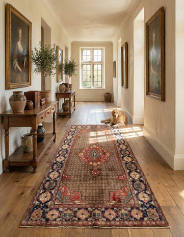 4' 10 x 10' 3 Hand Knotted Koliaei Persian Wool Runner Rug