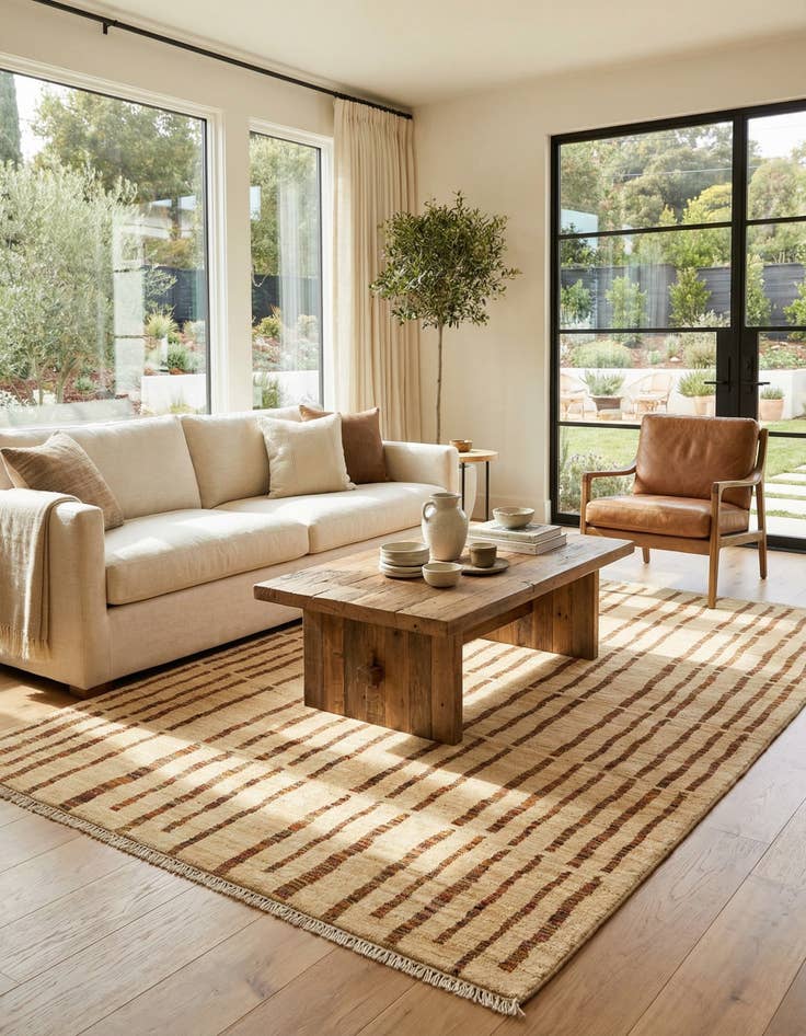 Detail image of 4' 6 x 6' 7 Juma Wool Rug