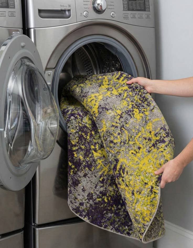 Detail image of  6' x 6'  Washable Hyacinth Round Rug