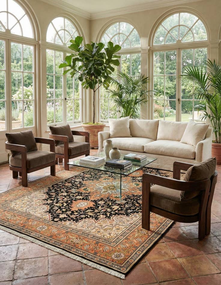 Detail image of 4' 11 x 7' Tabriz Rug